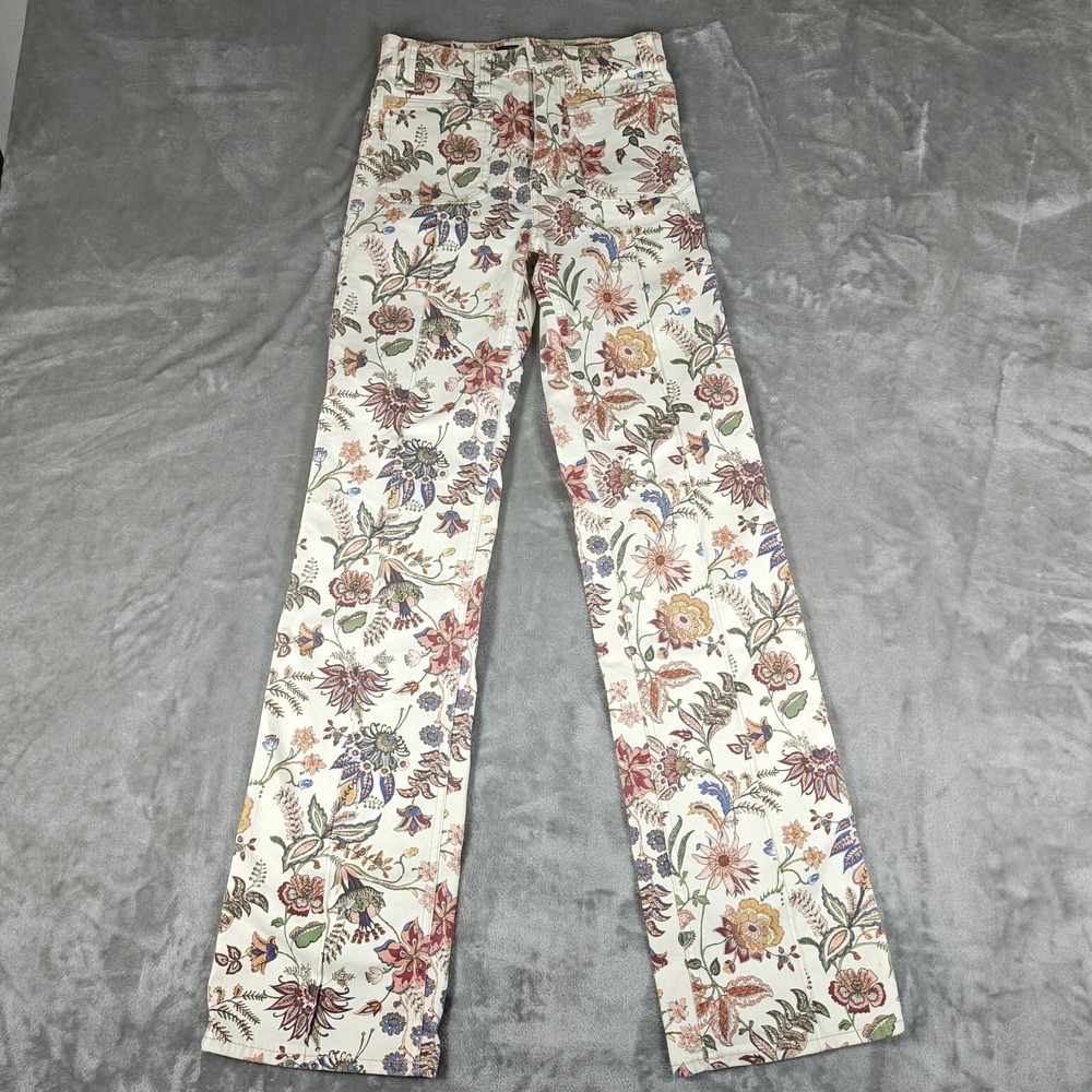 Polo Ralph Lauren Jeans Womens 25R Floral Jenn Flare Stretch Botanical Boho